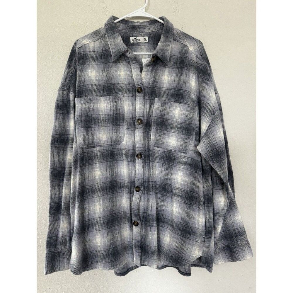 New Hollister Men’s Plaid Flannel Jacket XL Gorpcore Outdoors Cabincore Hiking